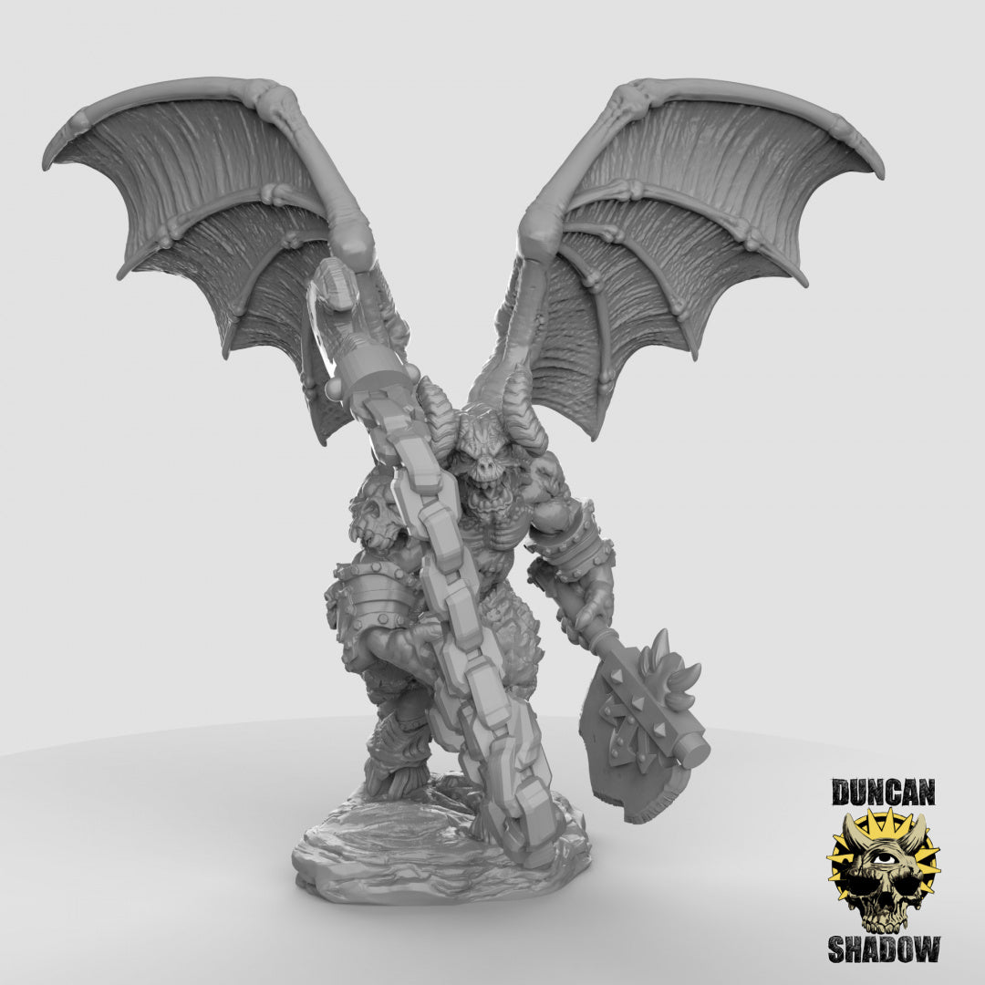 Balor with Chain and Axe Resin Miniature for DnD | Tabletop Gaming