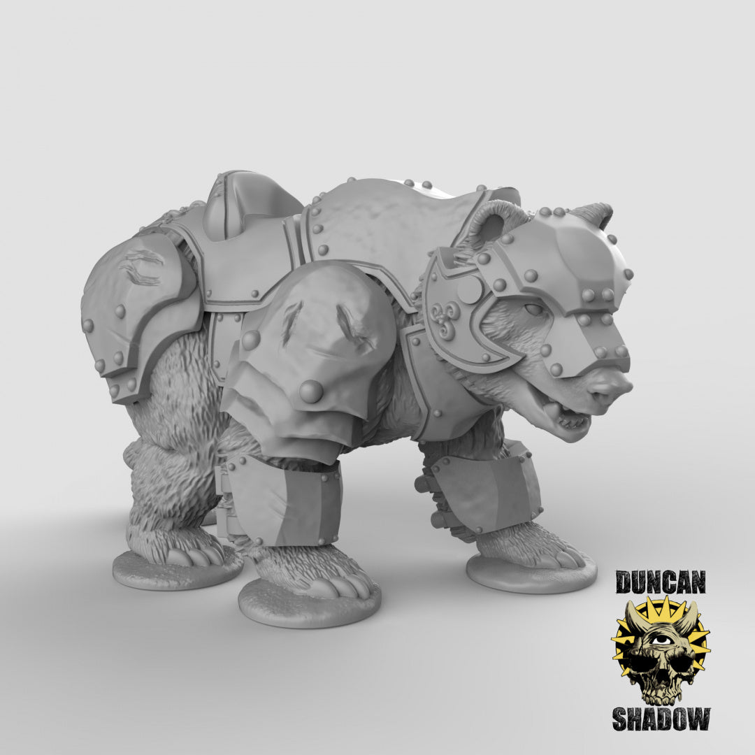 Armoured Bears Resin Miniature for DnD | Tabletop Gaming