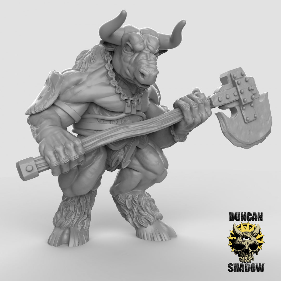 Minotaur with double handed axes Resin Miniature for DnD | Tabletop Gaming