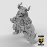 Minotaur with Double Handed Axes - Resin Miniature for DnD | Tabletop Gaming