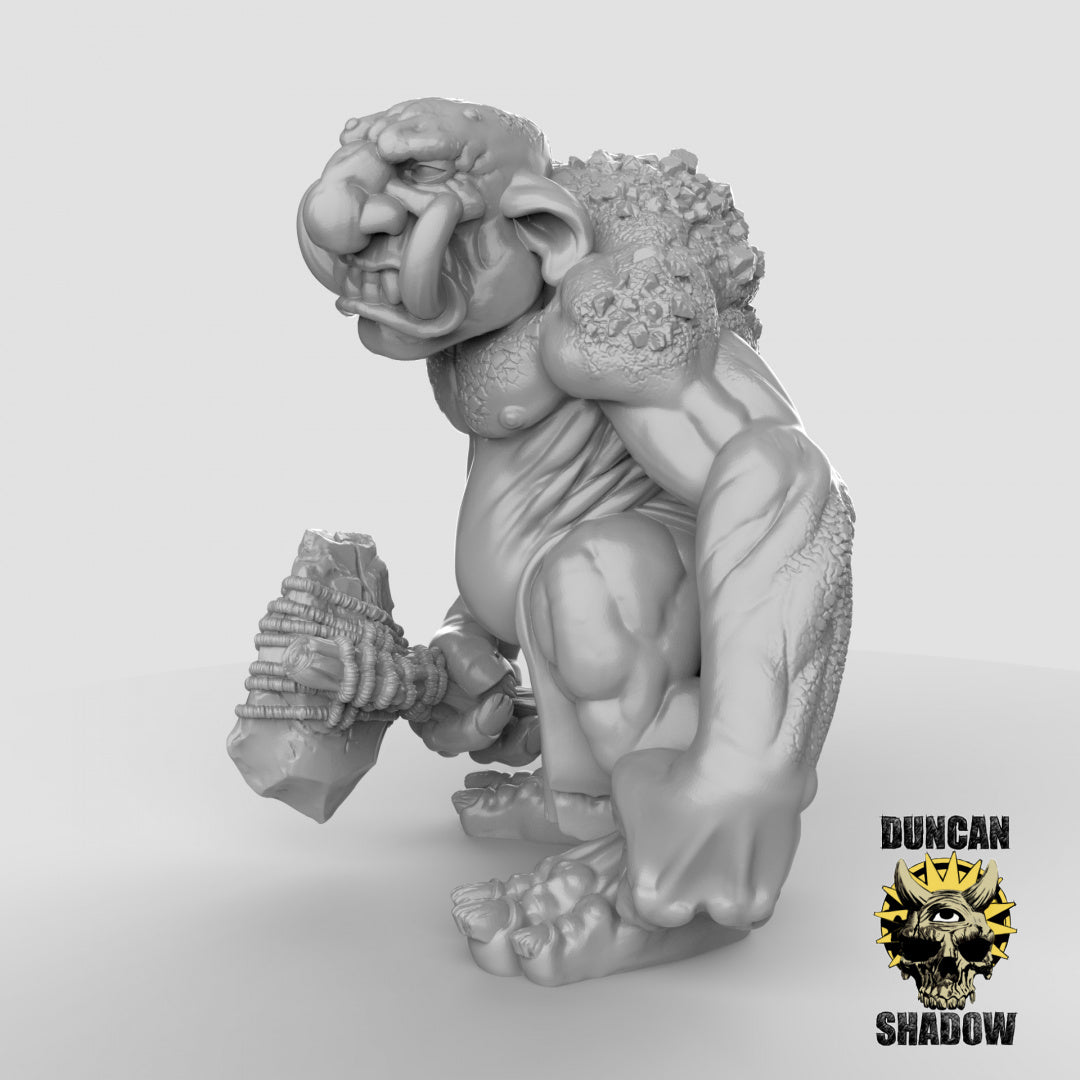 Stone Trolls resin miniature - detail view