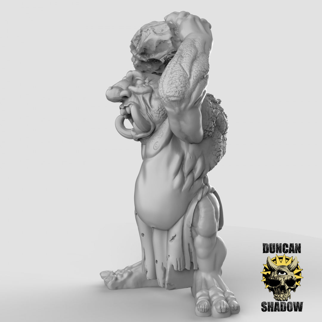 Stone Trolls resin miniature - alternate angle