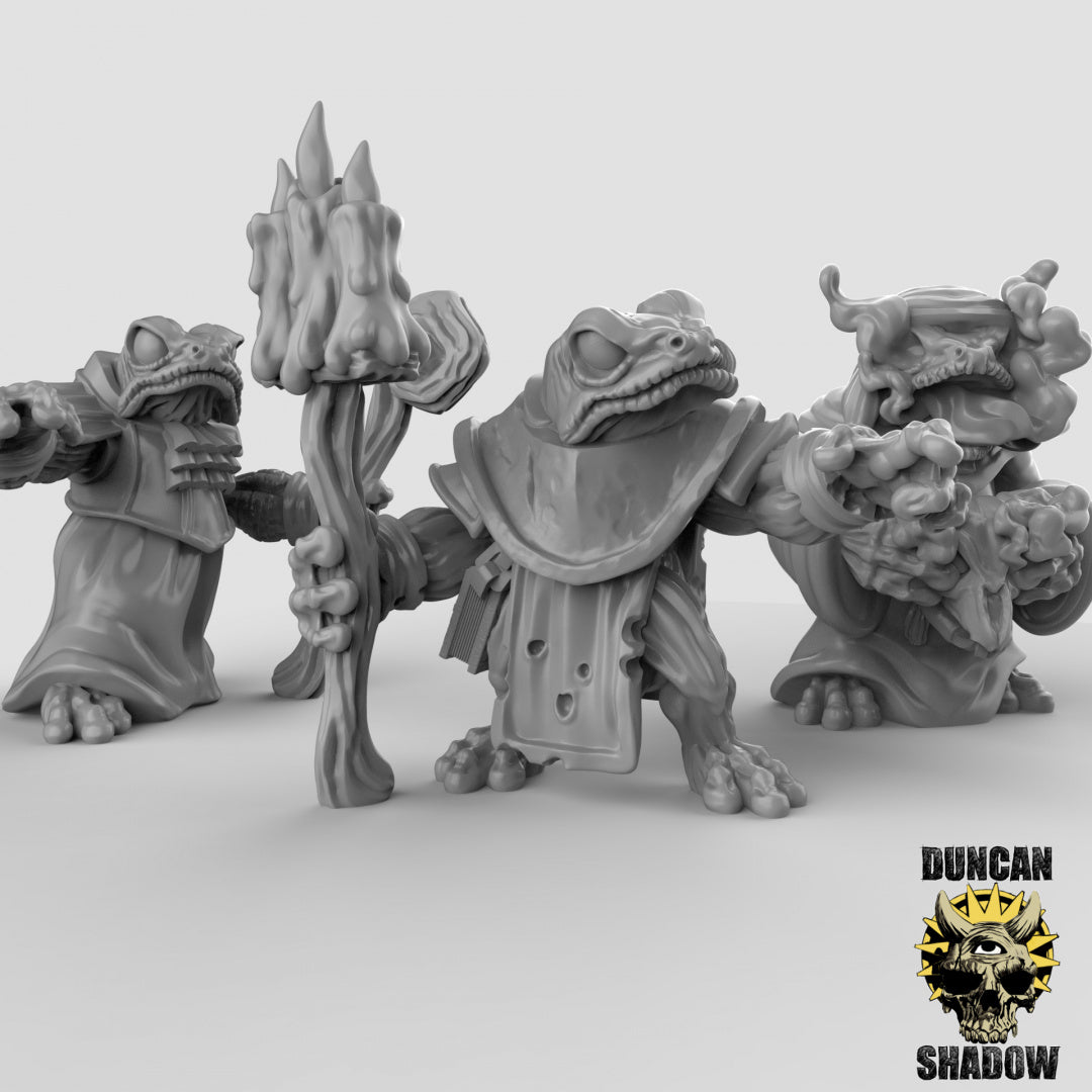 Boggard Necromancers Resin Models for Dungeons & Dragons & Board RPGs
