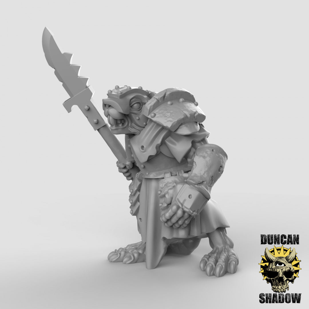 Armoured Ratfolk Resin Miniature for DnD | Tabletop Gaming