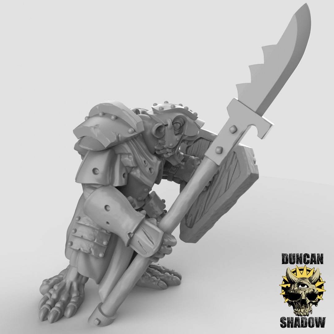 Armoured Ratfolk with Sheilds Resin Miniature for DnD | Tabletop Gaming