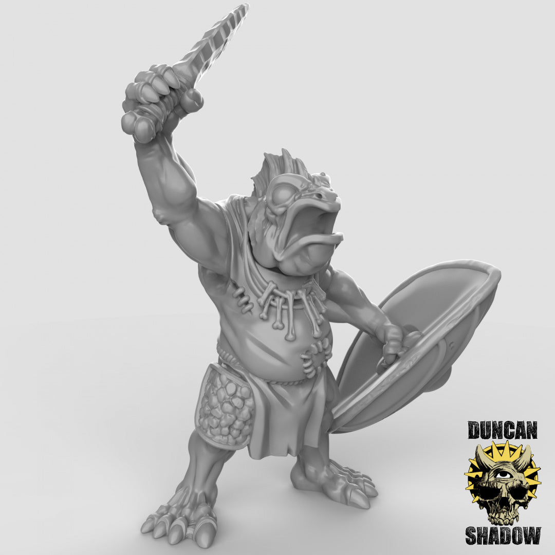 Koa Toa Fish folk with hand weapons Resin Models for Dungeons & Dragons & Board RPGs