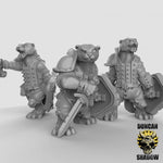 Otter's with hand weapons and shields Resin Models for Dungeons & Dragons & Board RPGs