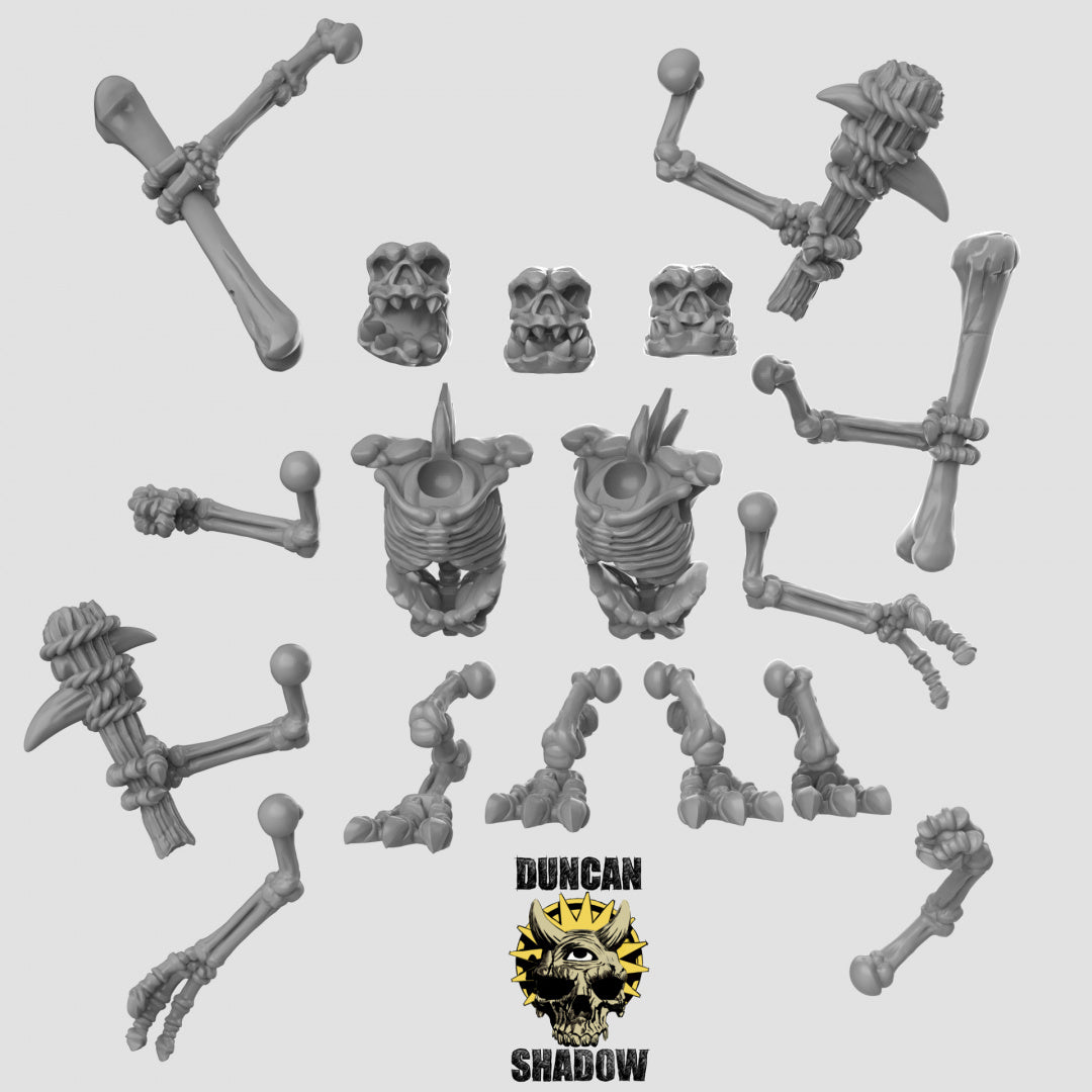 River Troll Skeleton MultiPart Kit Resin Miniature for DnD | Tabletop Gaming