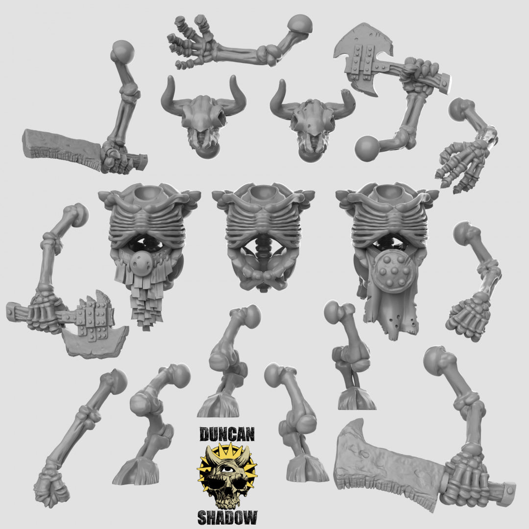 Skeleton Minotaur's Multipart Kit Resin Miniature for DnD | Tabletop Gaming