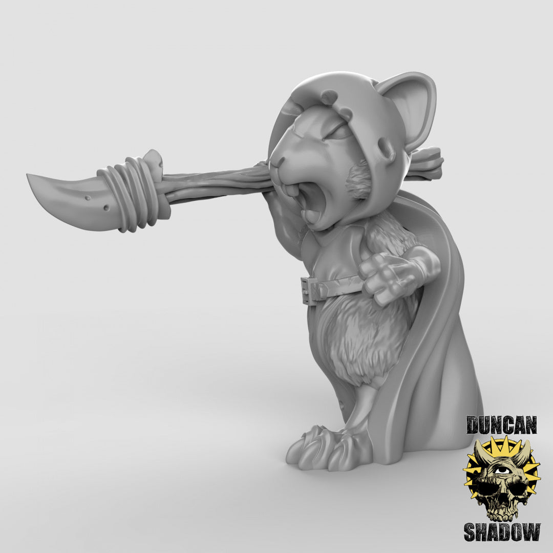 Mousle Rangers with Spears resin miniature - detail view