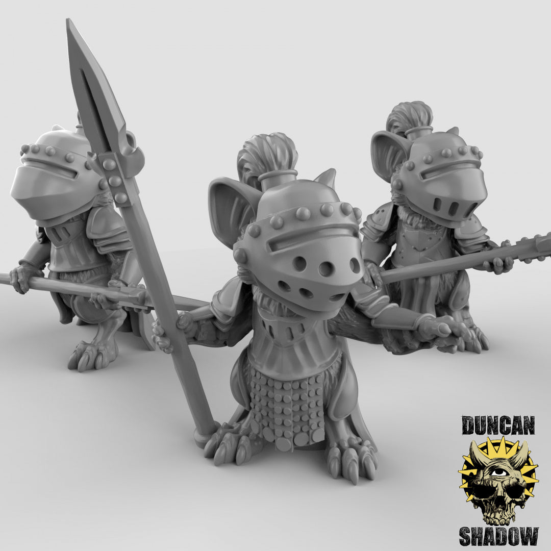 Mousle Knights with Spears Resin Miniature for DnD | Tabletop Gaming