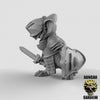 Mousle Knights with Swords resin miniature - detail view
