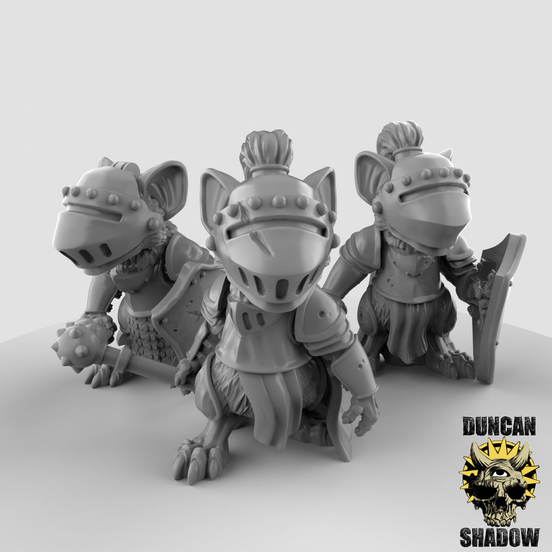 Mousle Knights with Mace's Models resin miniature for DnD and tabletop RPGs