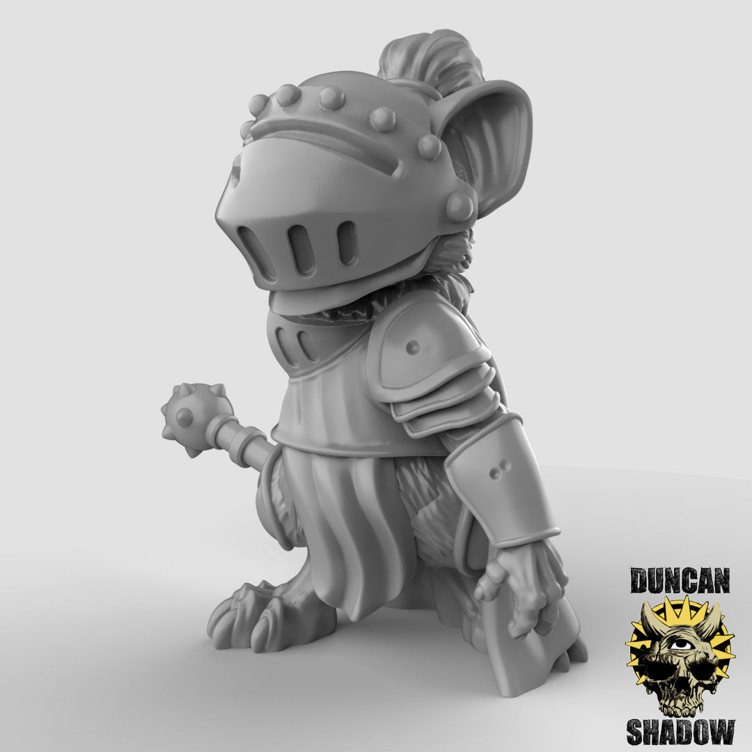 Mousle Knights with Mace's Models resin miniature - detail view