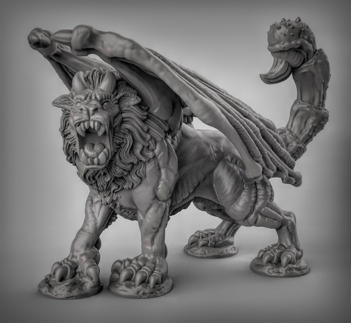 Manticore Resin 3D Model for Dungeons & Dragons & Board RPGs