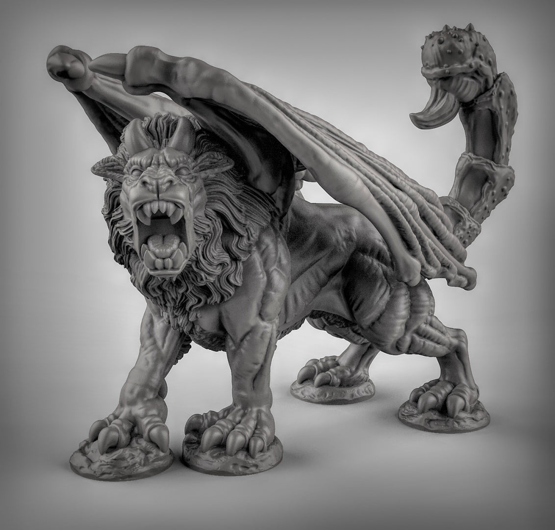 Manticore Resin 3D Model for Dungeons & Dragons & Board RPGs