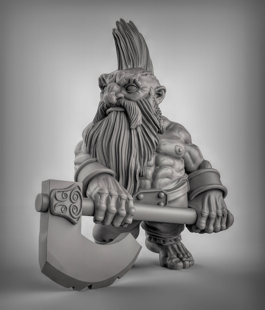 Dwarf Berserkers With Doublehanded Weapons Resin Miniature for DnD | Tabletop Gaming