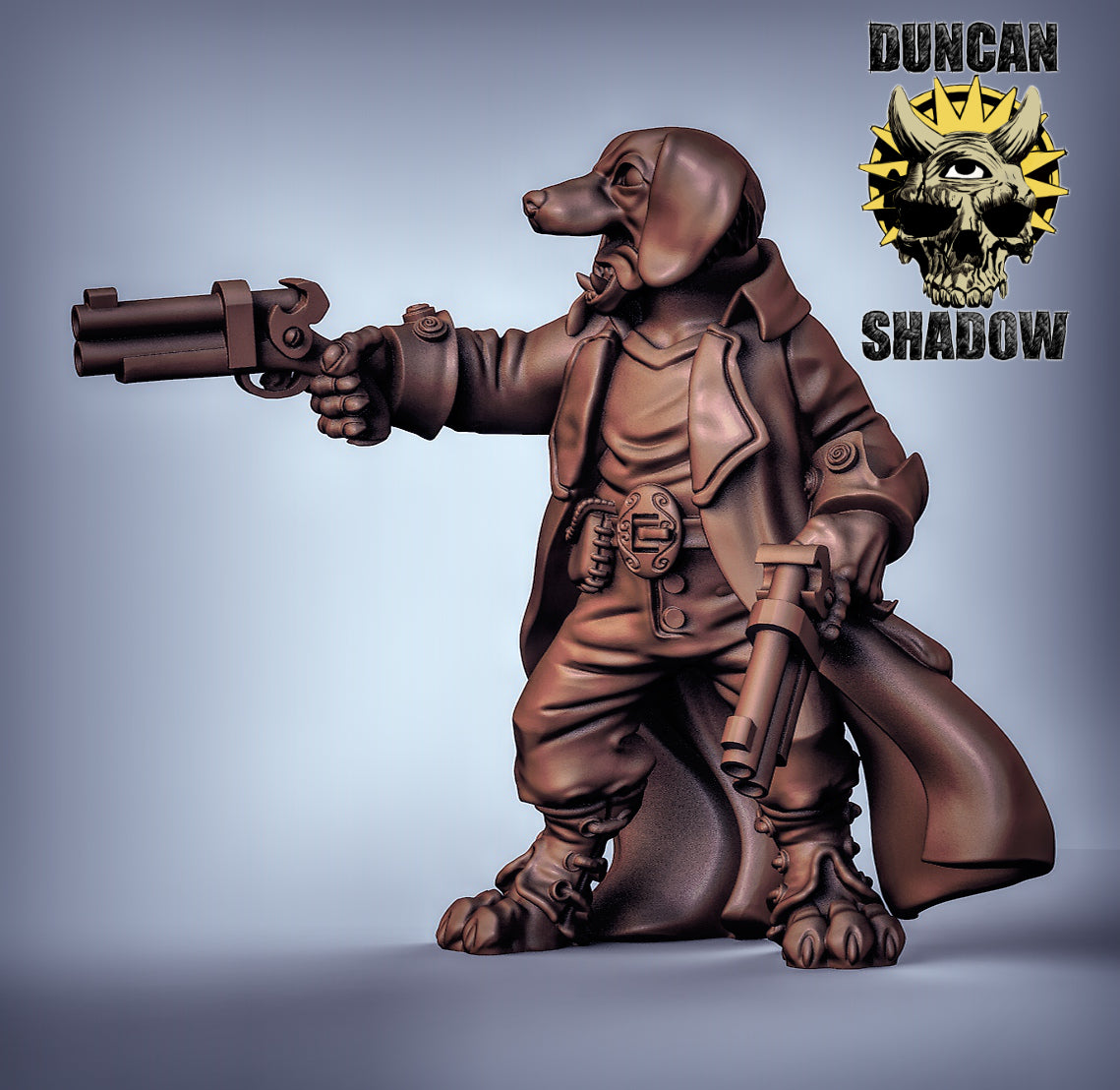 Beagle Gunslingers Resin Miniature for DnD | Tabletop Gaming